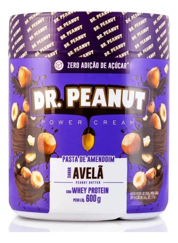 Creme de Amendoim Pasta 100% Original Dr. sabor Avelã x 600g
