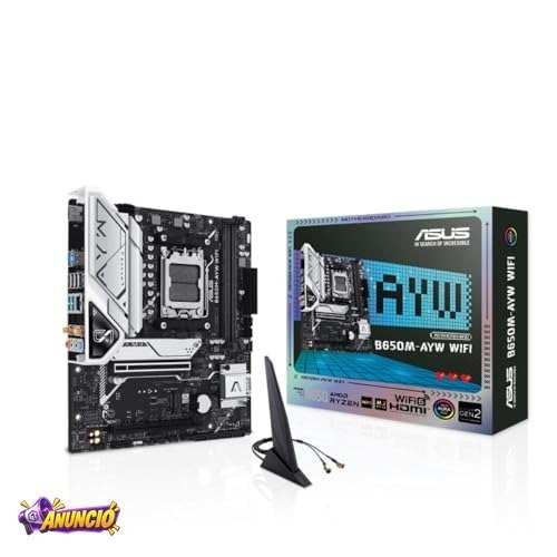 Asus B650M-AYW WIFI Placa Mãe AM5 DDR5 HDMI M.2 USB 3.2
