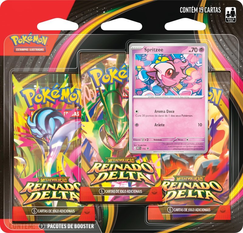 Pokémon TCG Mega Evolução - Blister Triplo Reinado Delta