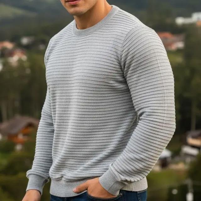 Suéter Masculino Premium Gola Careca Blusa Manga Longa Luxo